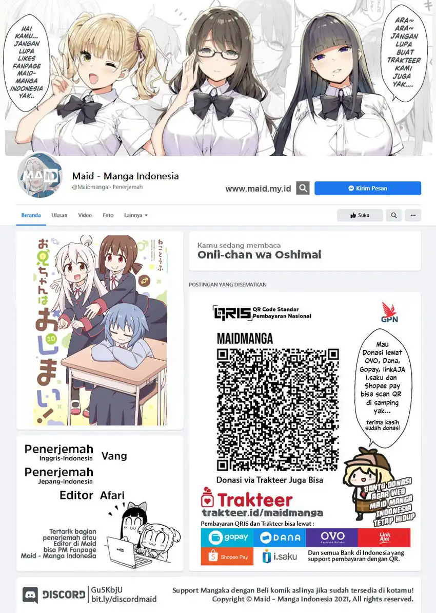 Manga Onii-chan wa Oshimai Chapter 101 gambar nomor 2