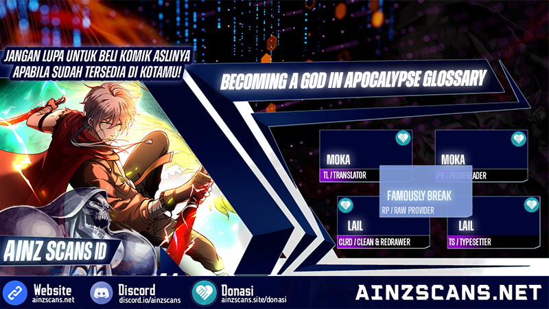 Komik Becoming a God in Apocalypse Glossary Chapter 10 gambar nomor 1