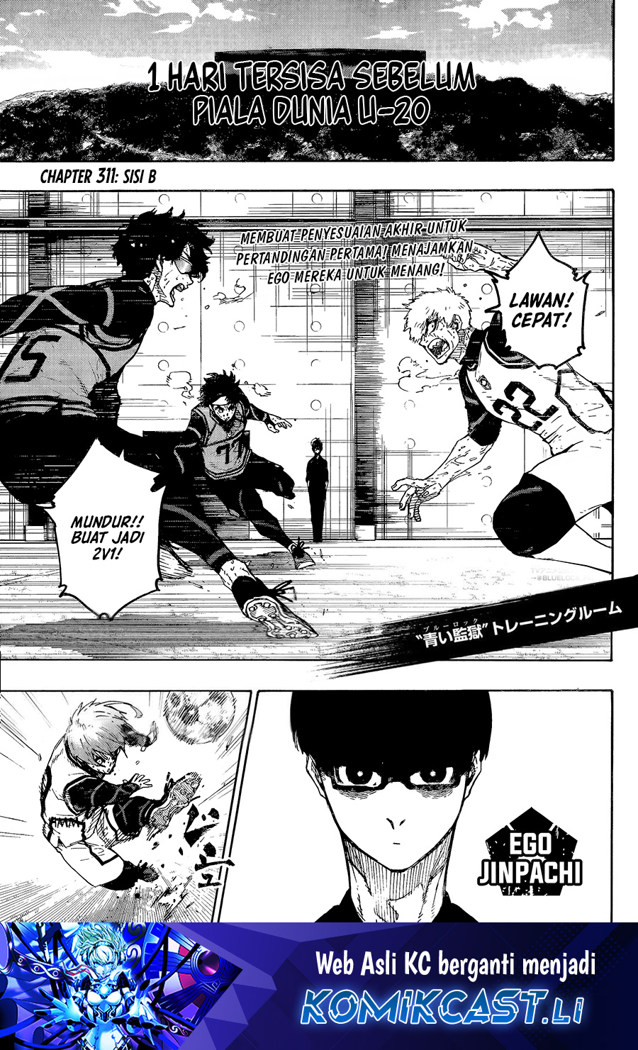 Komik Blue Lock Chapter 311 gambar nomor 1