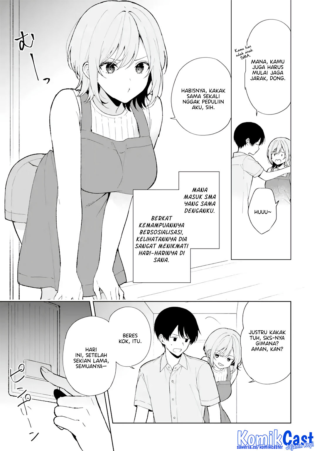 Chikan Saresou ni Natteiru S-kyuu Bishoujo wo Tasuketara Tonari no Seki no Osanajimi datta Chapter 90.5 Gambar 3