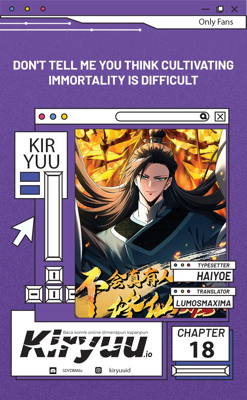 Komik Don’t Tell Me You Think Cultivating Immortality Is Difficult? Chapter 18 gambar nomor 1