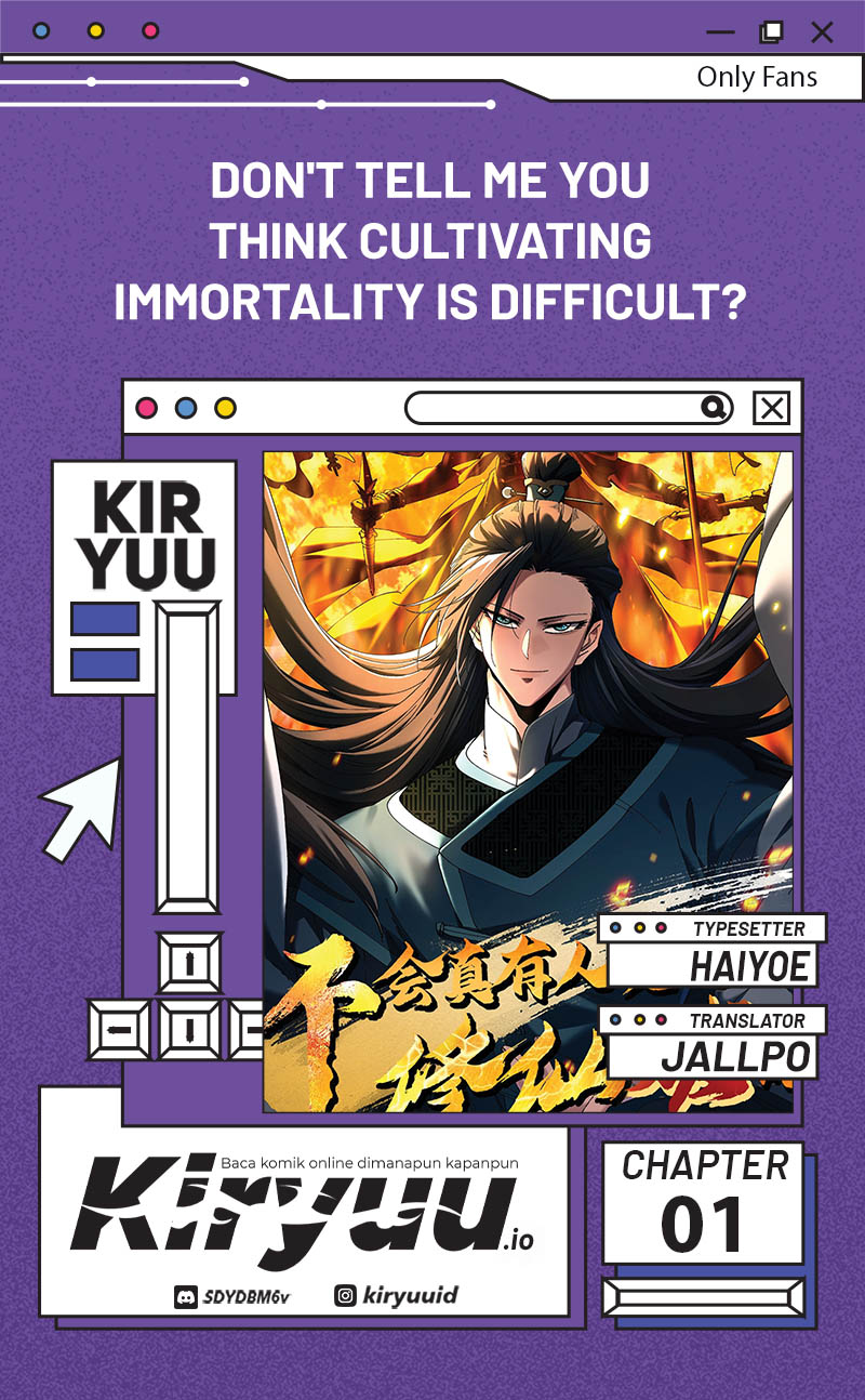 Komik Don’t Tell Me You Think Cultivating Immortality Is Difficult? Chapter 1 gambar nomor 1