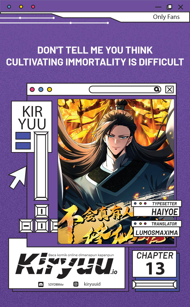 Komik Don’t Tell Me You Think Cultivating Immortality Is Difficult? Chapter 13 gambar nomor 1