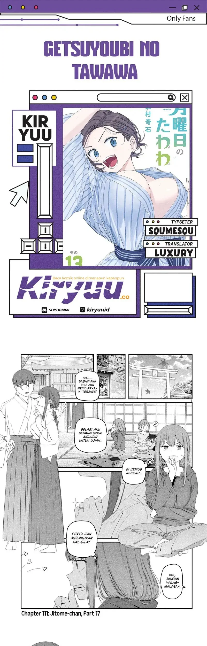 Komik Getsuyoubi no Tawawa (Serialization) Chapter 111 gambar nomor 1