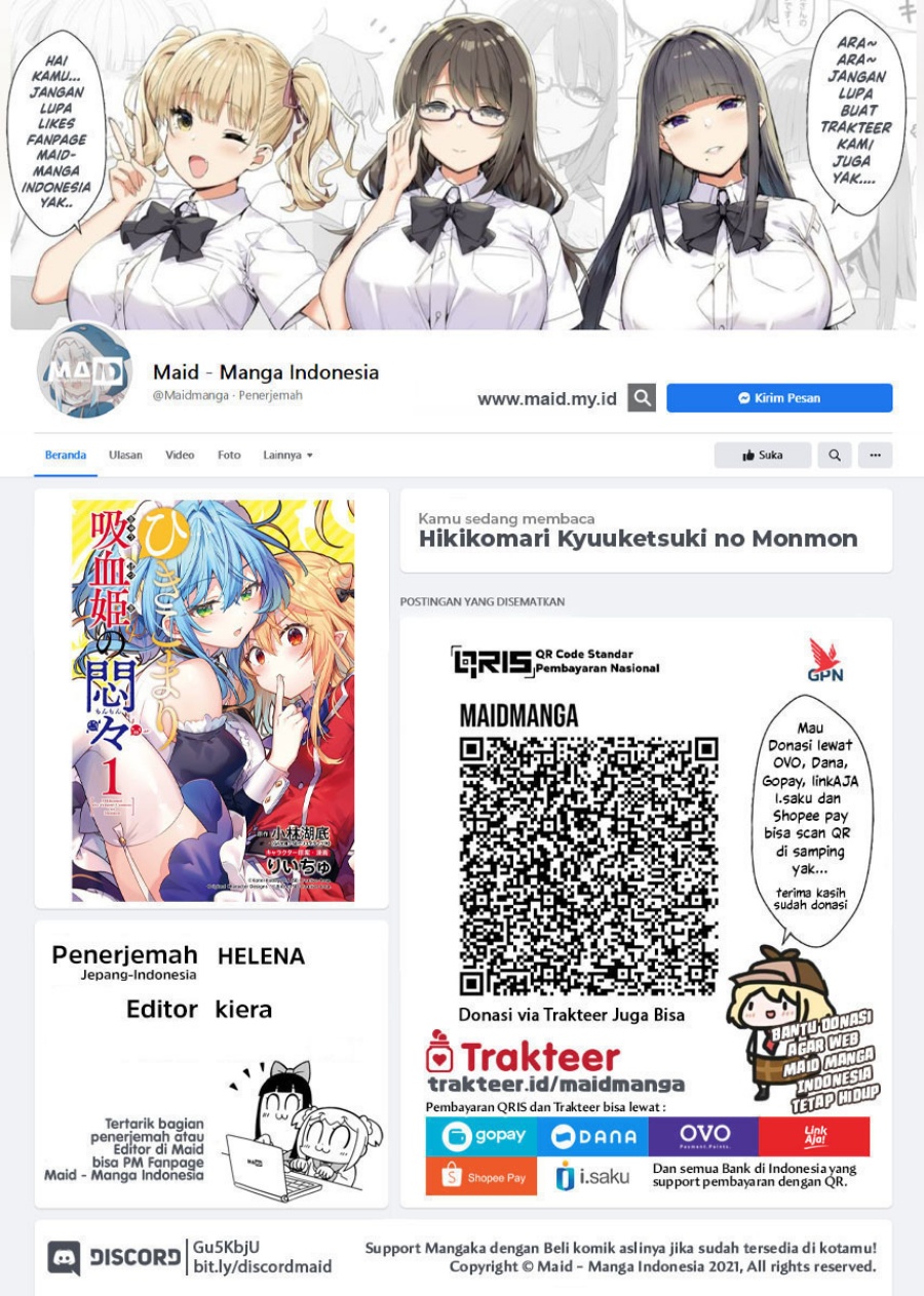 Manga Hikikomari Kyuuketsuki no Monmon Chapter 14 gambar nomor 2