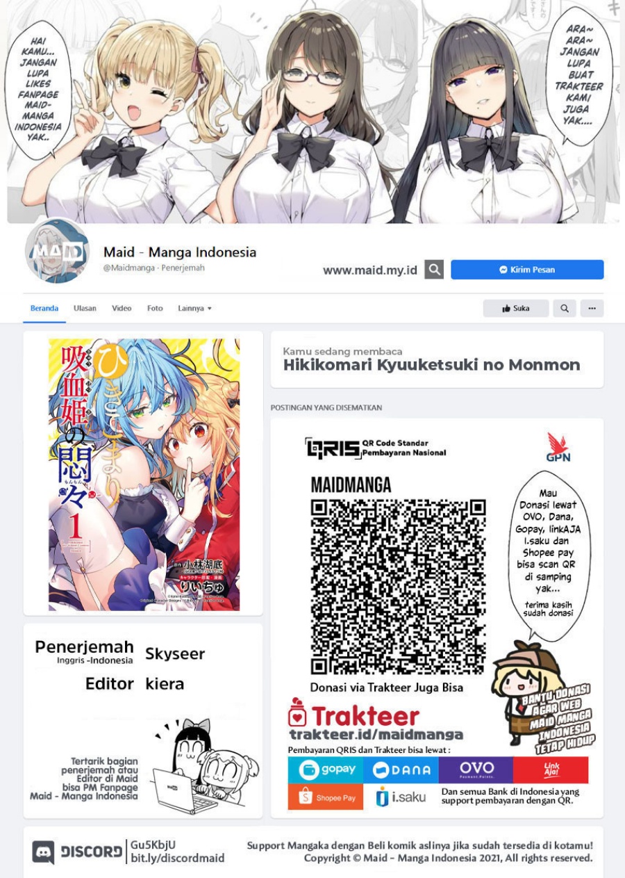 Manga Hikikomari Kyuuketsuki no Monmon Chapter 18 gambar nomor 2