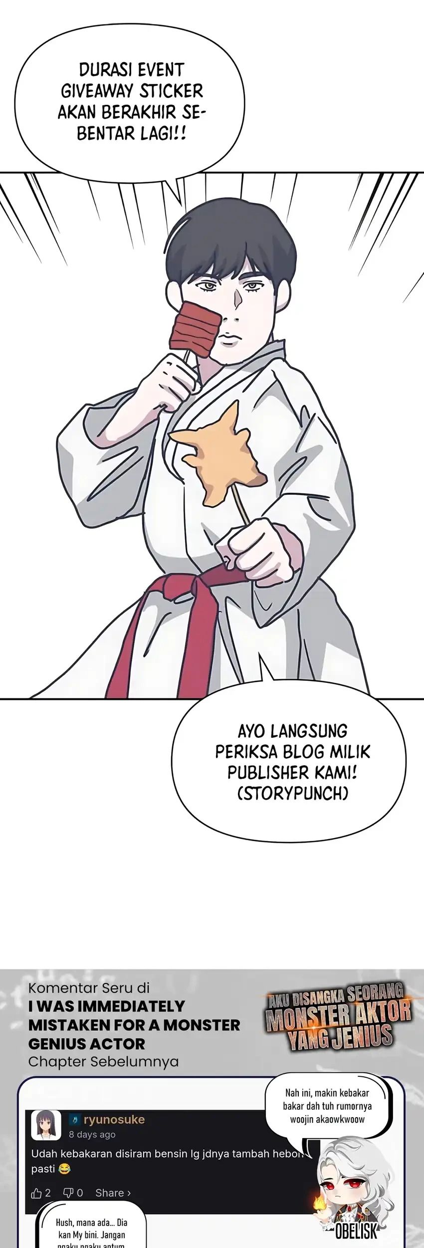 I Was Immediately Mistaken for a Monster Genius Actor Chapter 76 Gambar 81