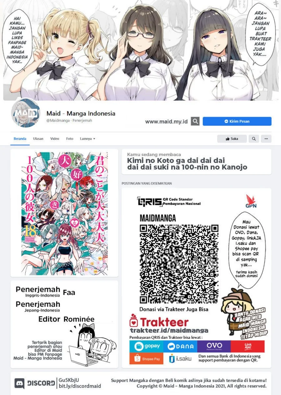 Manga Kimi no Koto ga Dai Dai Dai Dai Daisuki na 100-ri no Kanojo Chapter 136 gambar nomor 2