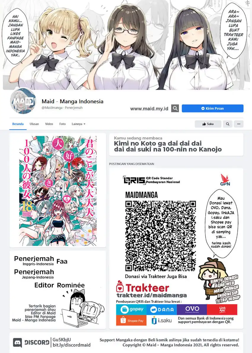 Manga Kimi no Koto ga Dai Dai Dai Dai Daisuki na 100-ri no Kanojo Chapter 137 gambar nomor 2