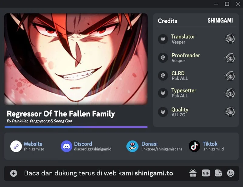 Komik Regressor Of The Fallen Family Chapter 111 gambar nomor 1