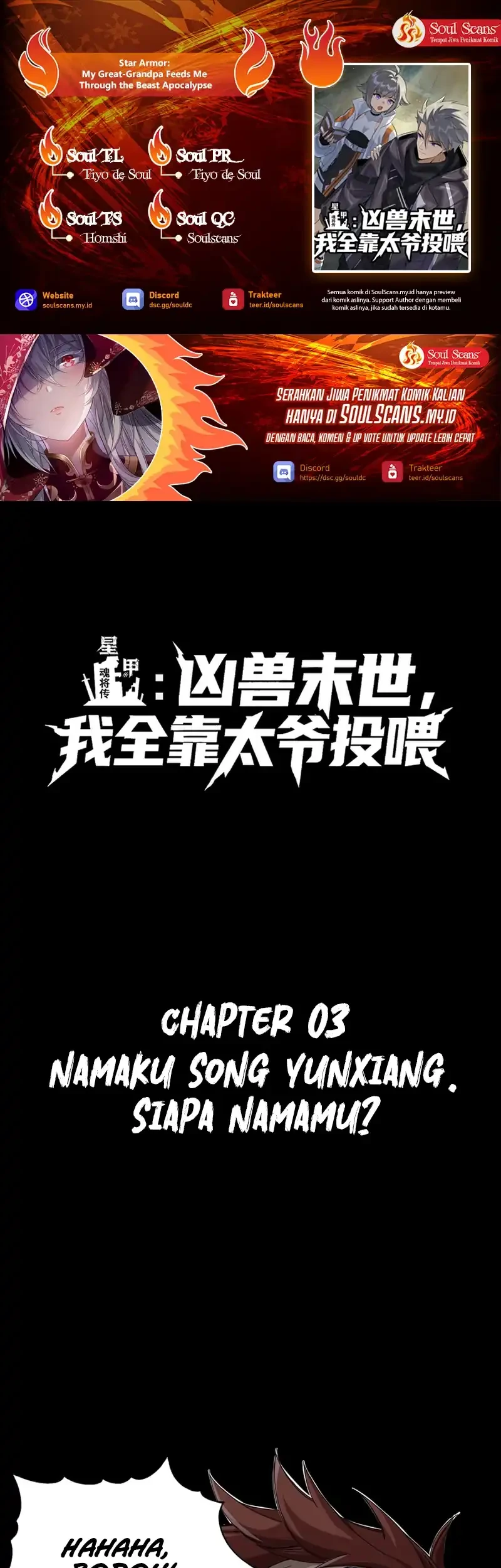 Komik Star Armor: My Great-Grandpa Feeds Me Through the Beast Apocalypse Chapter 3 gambar nomor 1