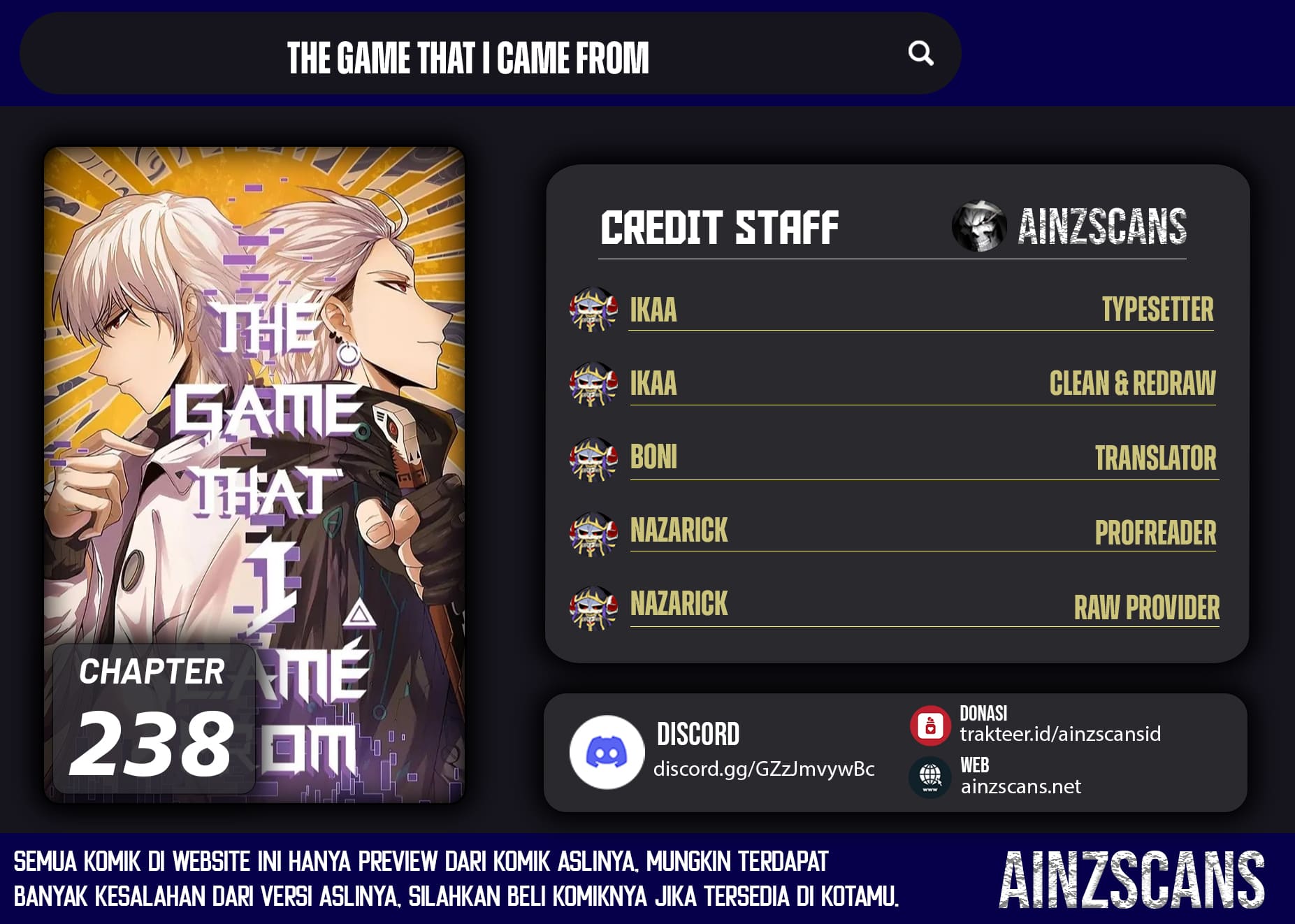 Komik The Game That I Came From Chapter 238 gambar nomor 1