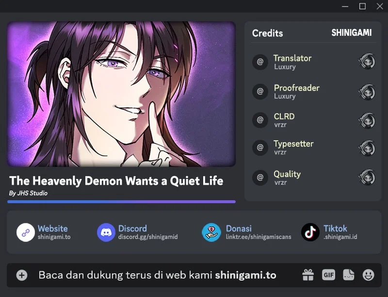 Komik The Heavenly Demon Wants A Quiet Life Chapter 62 gambar nomor 1