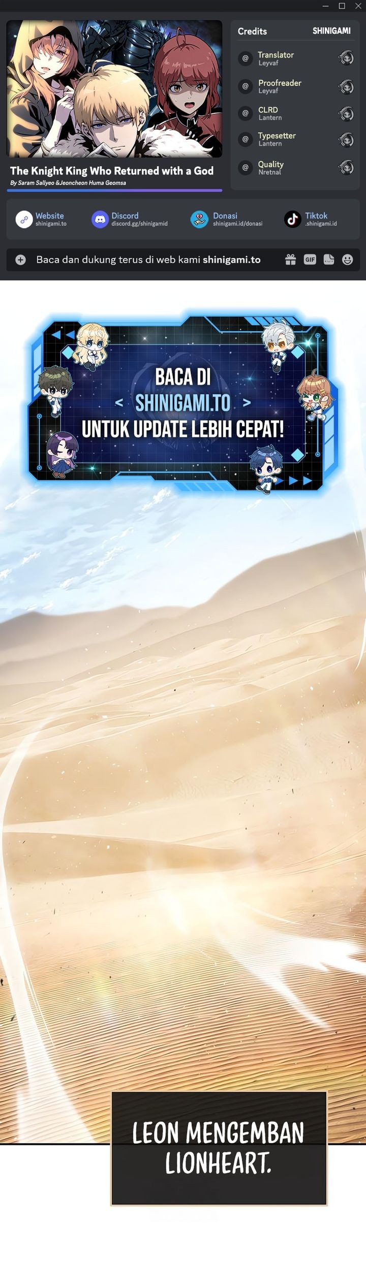 Komik The Knight King Who Returned with a God Chapter 129 gambar nomor 1