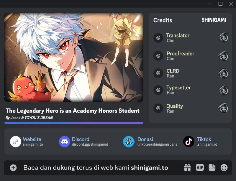 Komik The Legendary Hero Is An Academy Honors Student Chapter 65 gambar nomor 1