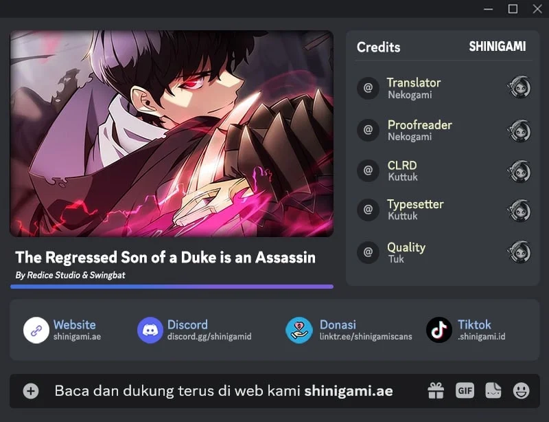 Komik The Regressed Son Of A Duke Is An Assassin Chapter 100 gambar nomor 1