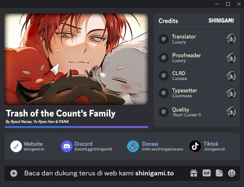 Komik Trash of the Count’s Family Chapter 162 gambar nomor 1