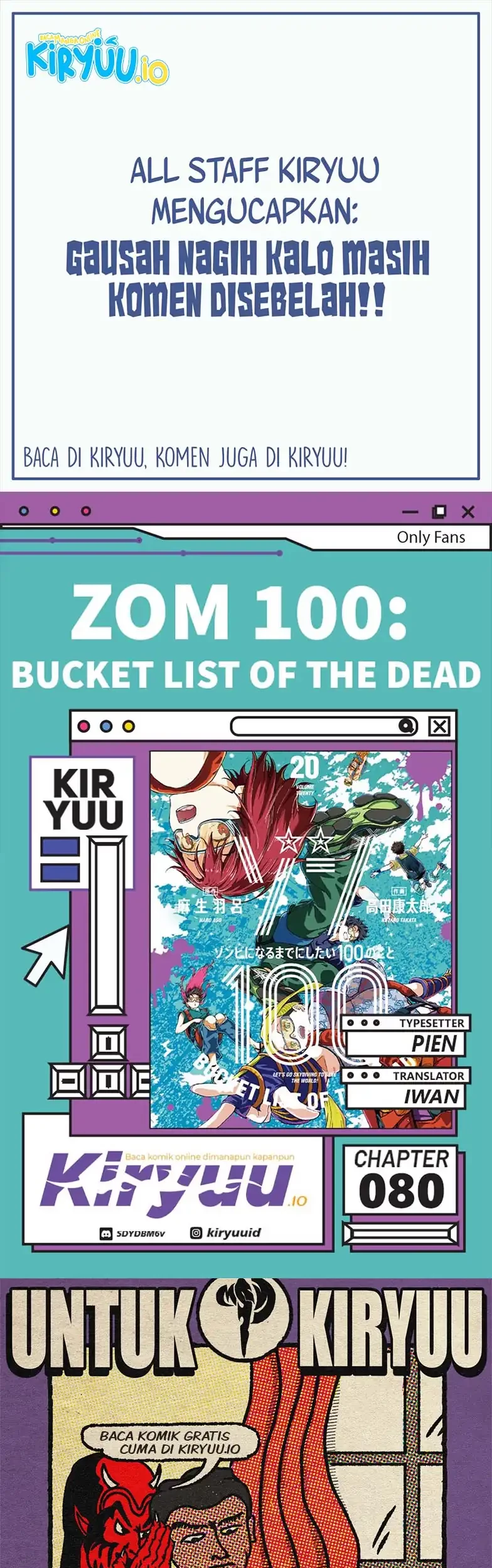 Komik Zombie 100 ~Zombie ni Naru Made ni Shitai 100 no Koto~ Chapter 80 gambar nomor 1