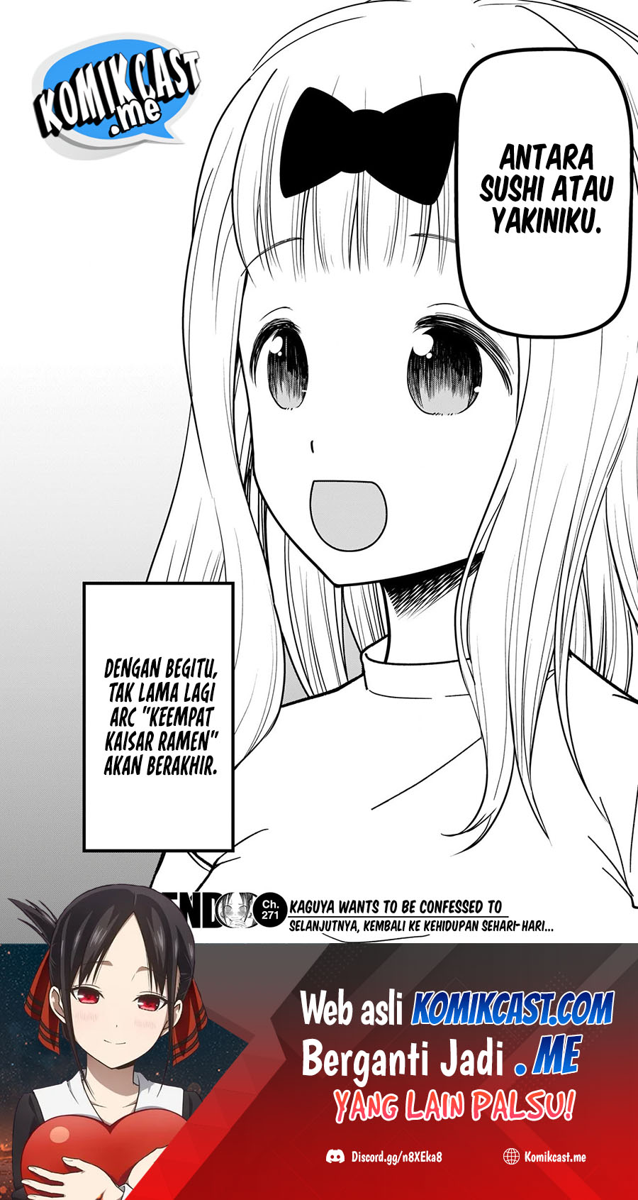 Kaguya-sama wa Kokurasetai – Tensai-tachi no Renai Zunousen Chapter 271 Gambar 19