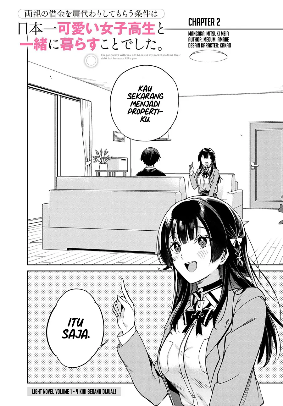 Manga Ryoushin no Shakkin wo Katagawari Shite Morau Jouken wa Nihon’ichi Kawaii Joshikousei to Issho ni Kurasu Koto Deshita Chapter 02 gambar nomor 2