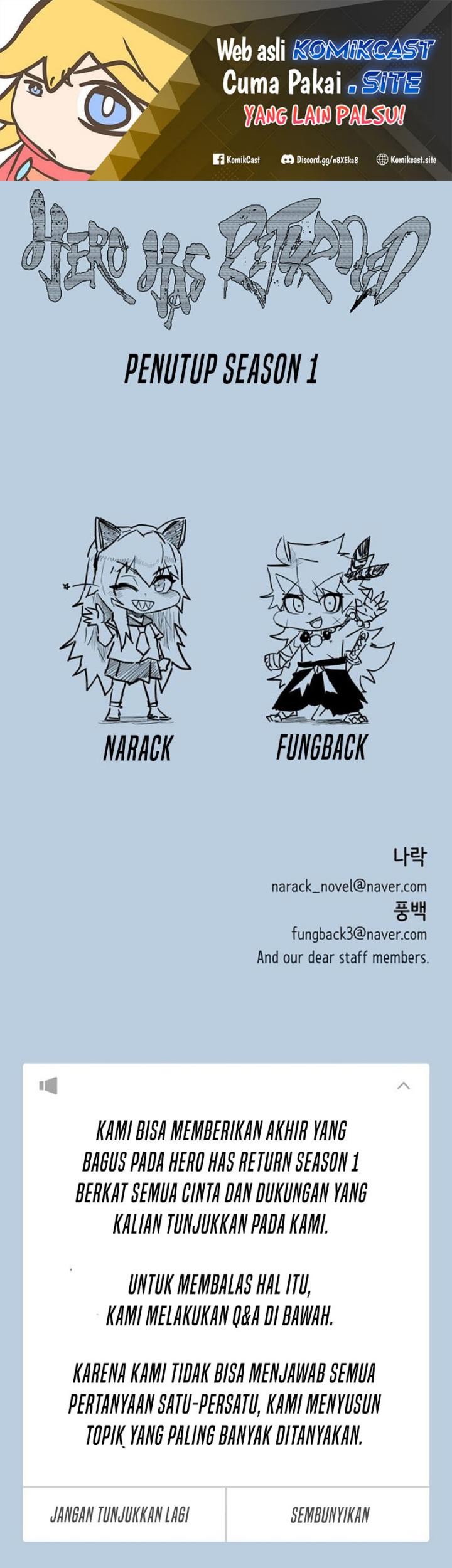 Manhwa Hero Has Returned Chapter 85 gambar nomor 2