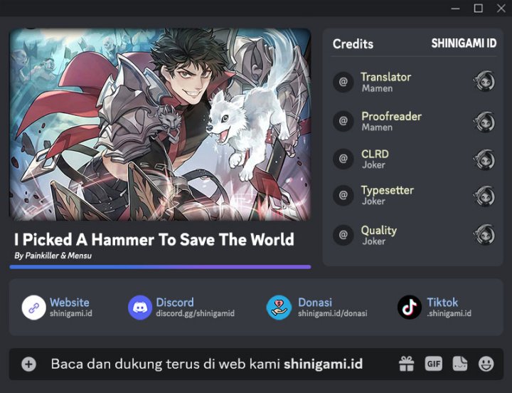 Komik I Picked A Hammer To Save The World Chapter 33 gambar nomor 1