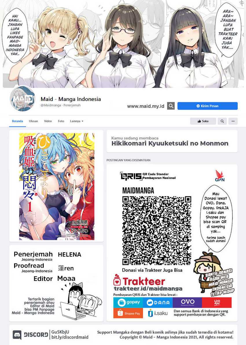 Manga Hikikomari Kyuuketsuki no Monmon Chapter 11 gambar nomor 2