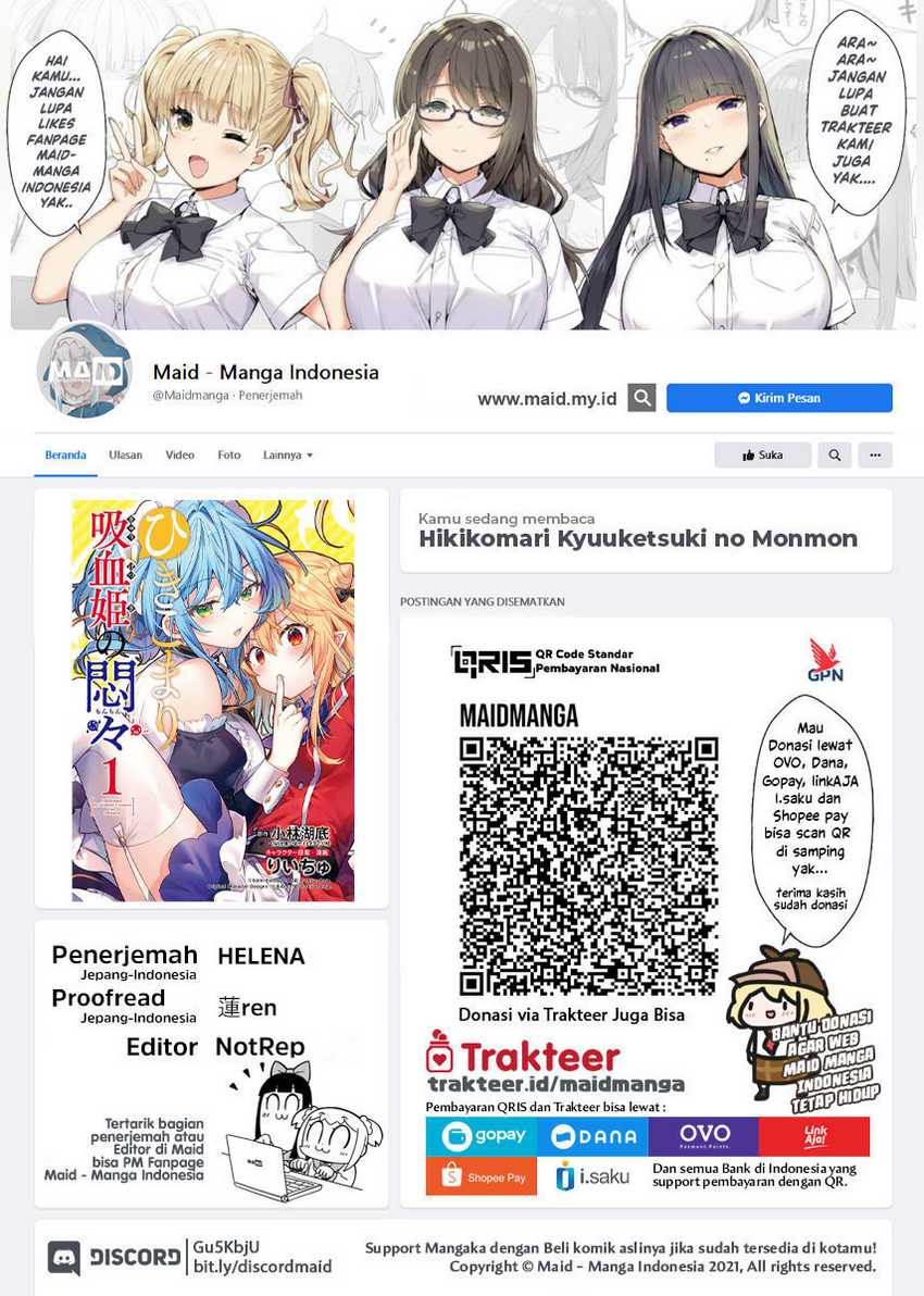 Manga Hikikomari Kyuuketsuki no Monmon Chapter 12 gambar nomor 2