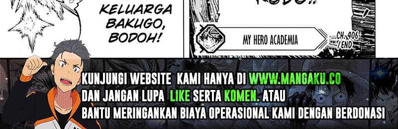 Boku no Hero Academia Chapter 406 Gambar 70