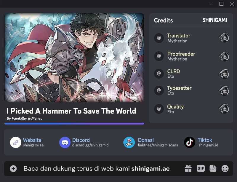 Komik I Picked A Hammer To Save The World Chapter 63 gambar nomor 1