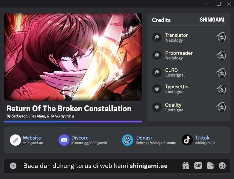 Komik Return of the Broken Constellation Chapter 98 gambar nomor 1