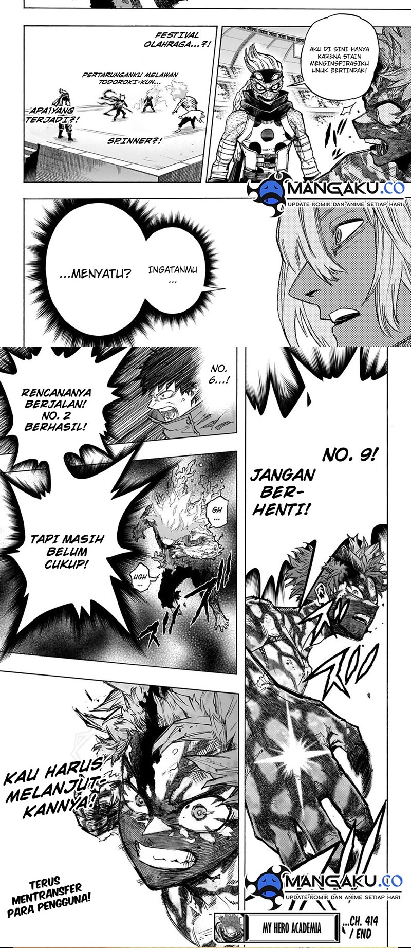 Boku no Hero Academia Chapter 414 Gambar 8