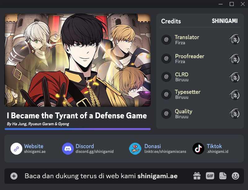 Komik I Became the Tyrant of a Defense Game Chapter 91 gambar nomor 1
