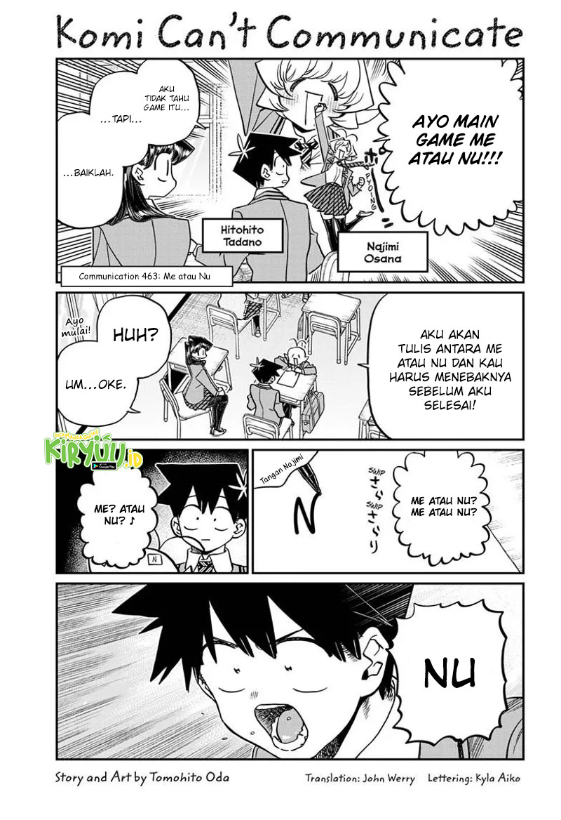 Manga Komi-san wa Komyushou Desu Chapter 463 gambar nomor 2
