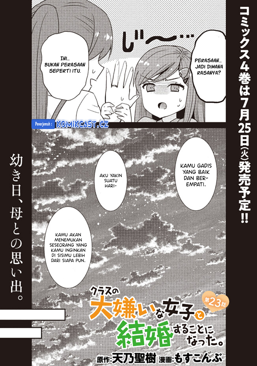 Kurasu no Daikirai na Joshi to Kekkon Suru Koto ni Natta Chapter 23.1 Gambar 3