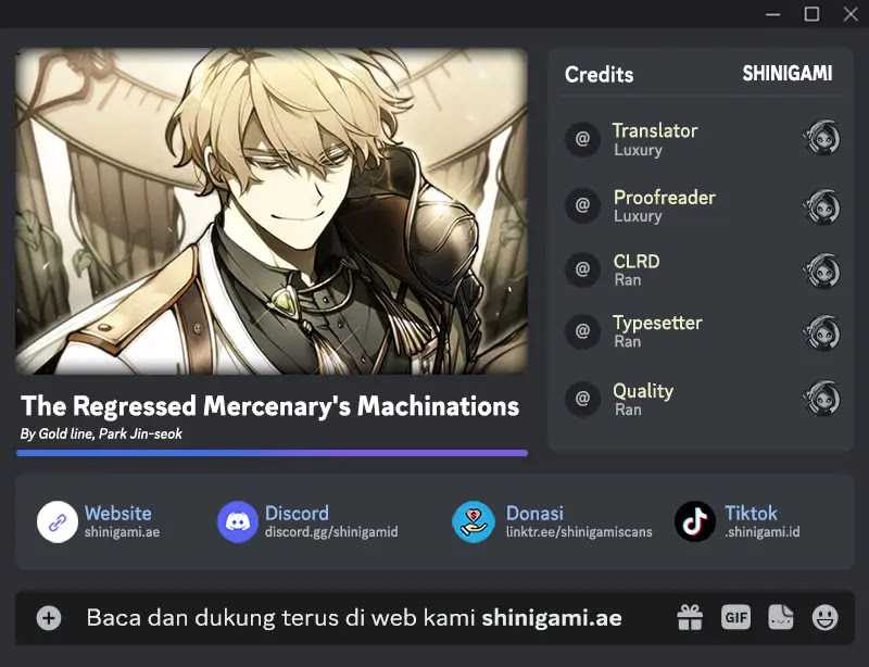 Komik The Regressed Mercenary’s Machinations Chapter 01 gambar nomor 1