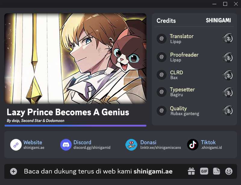 Komik Lazy Prince Becomes a Genius Chapter 136 gambar nomor 1