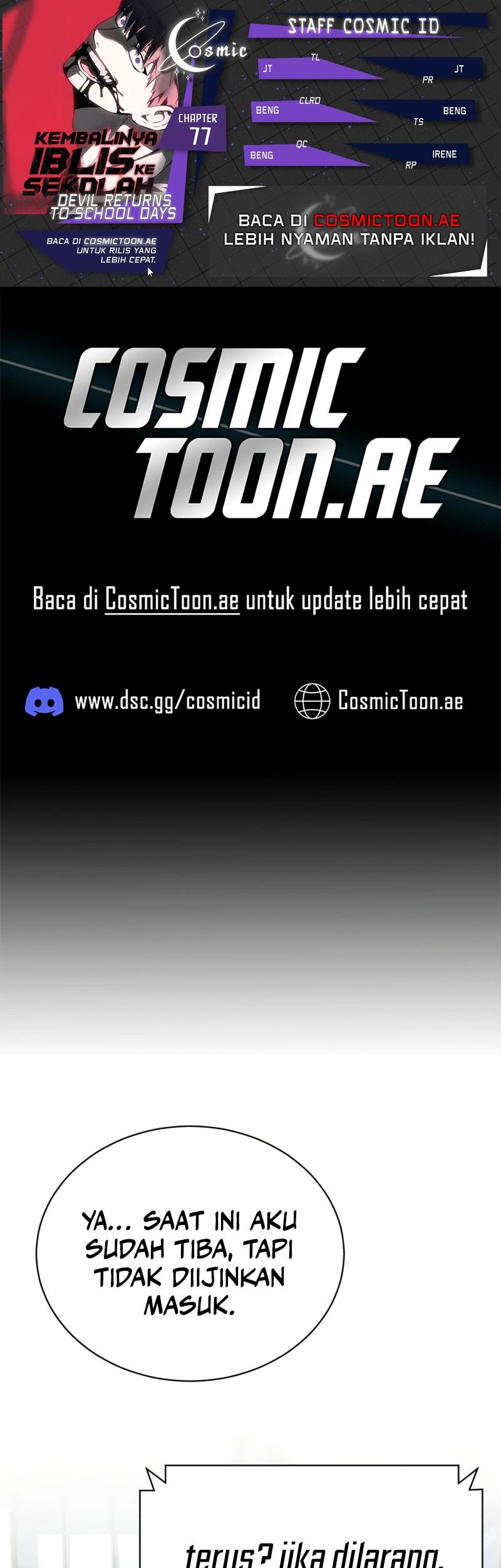 Komik Devil Returns To School Days Chapter 77 gambar nomor 1