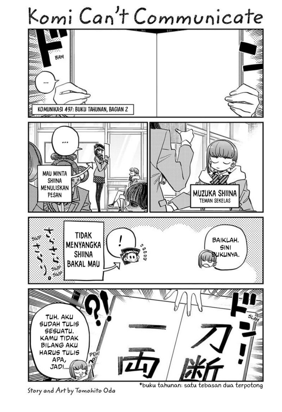 Manga Komi-san wa Komyushou Desu Chapter 497 gambar nomor 2