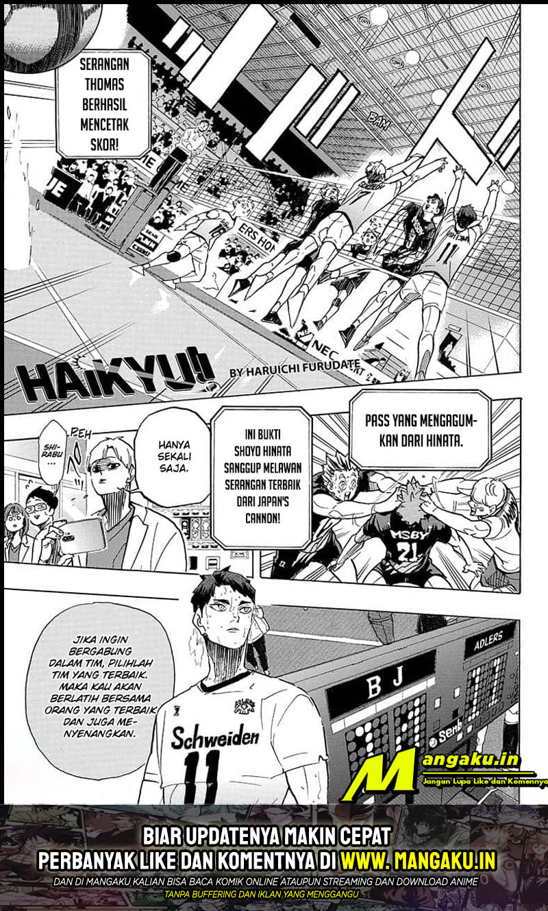 Manga Haikyuu!! Chapter 399 gambar nomor 2
