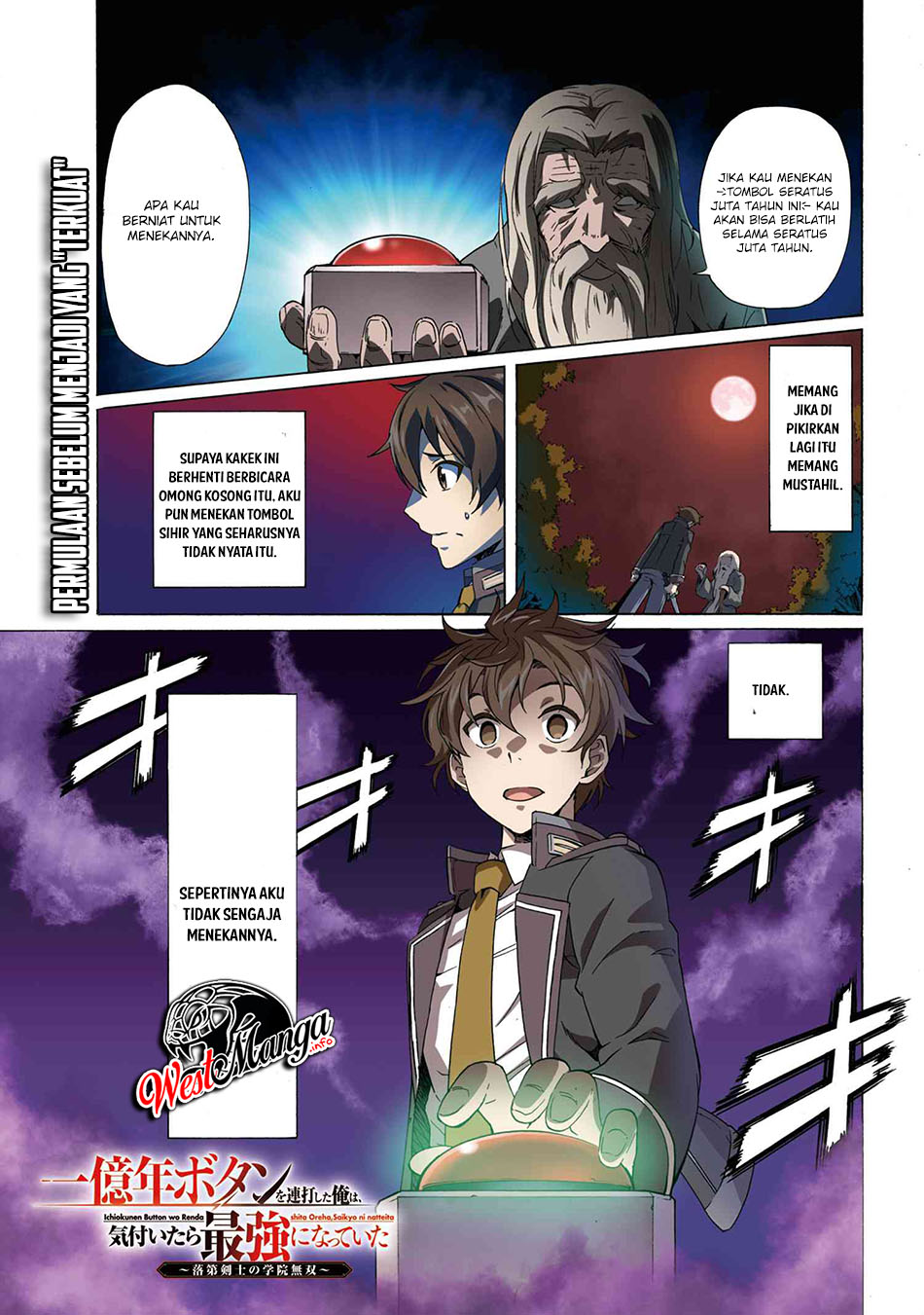 Manga Ichioku-nen Button O Renda Shita Ore Wa, Kizuitara Saikyou Ni Natteita Chapter 01.1 gambar nomor 2