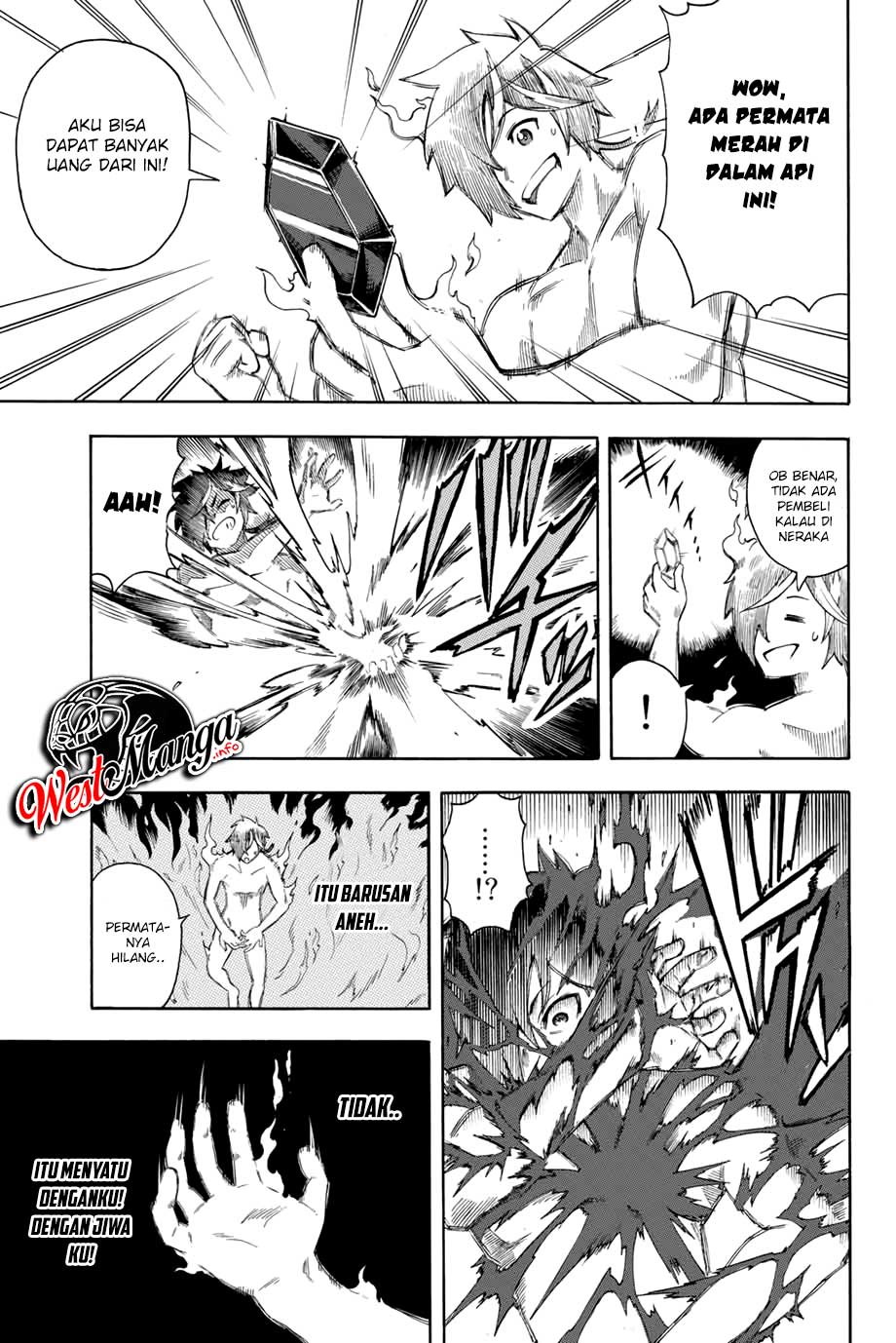 Jigoku no Gouka de Yaka re Tsuzuketa Shounen. Saikyou no Honou Tsukai to Natte Fukkatsu Suru. Chapter 01.1 Gambar 23