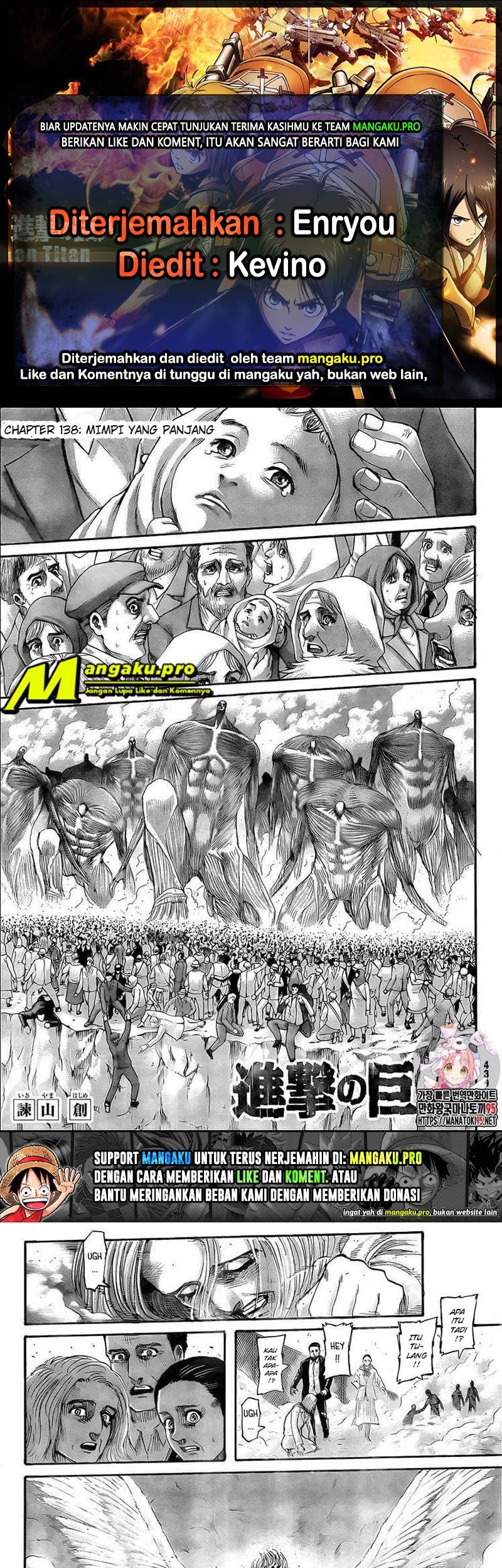 Komik Shingeki no Kyojin Chapter 138.1 gambar nomor 1